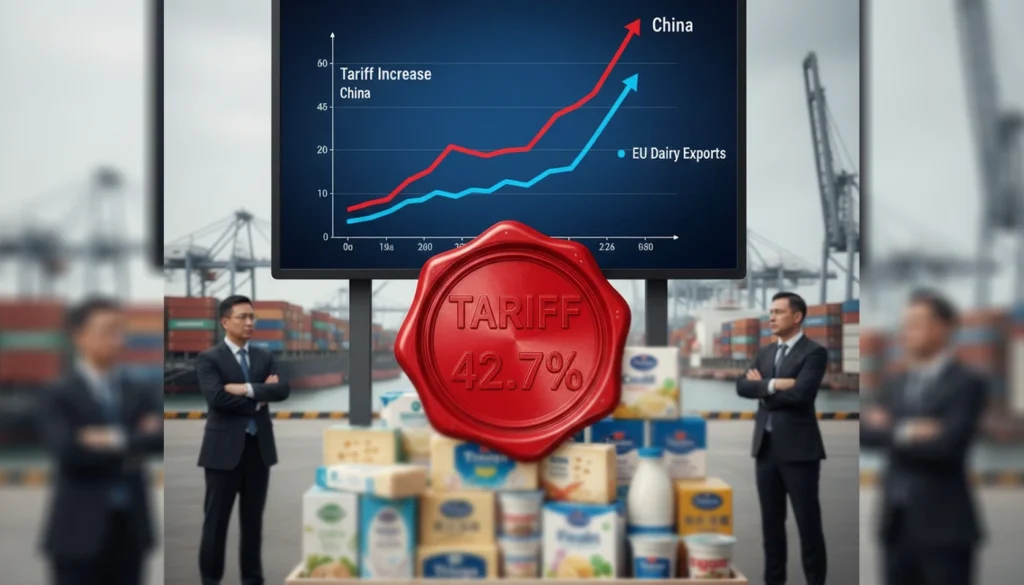 China Imposes Up to 42.7% Tariffs on EU Dairy Products Amid Trade Tensions