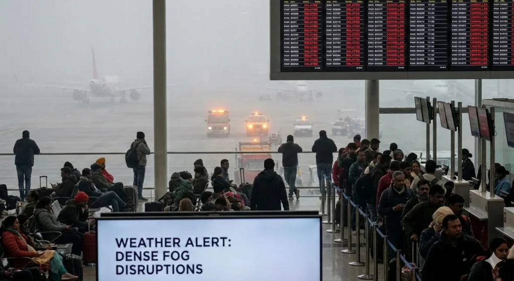 Delhi Airport Flight Operations Disrupted by Dense Fog