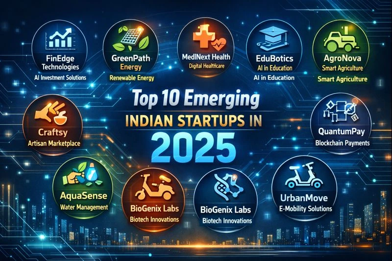 Top 10 Emerging Indian Startups in 2025